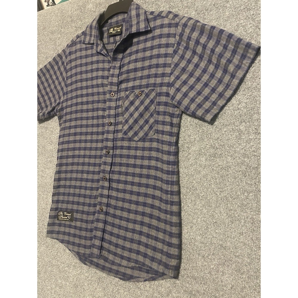 Vermont Flannel Co Shirt Men's Small Short Sleeve Buffalo Check Made in USA